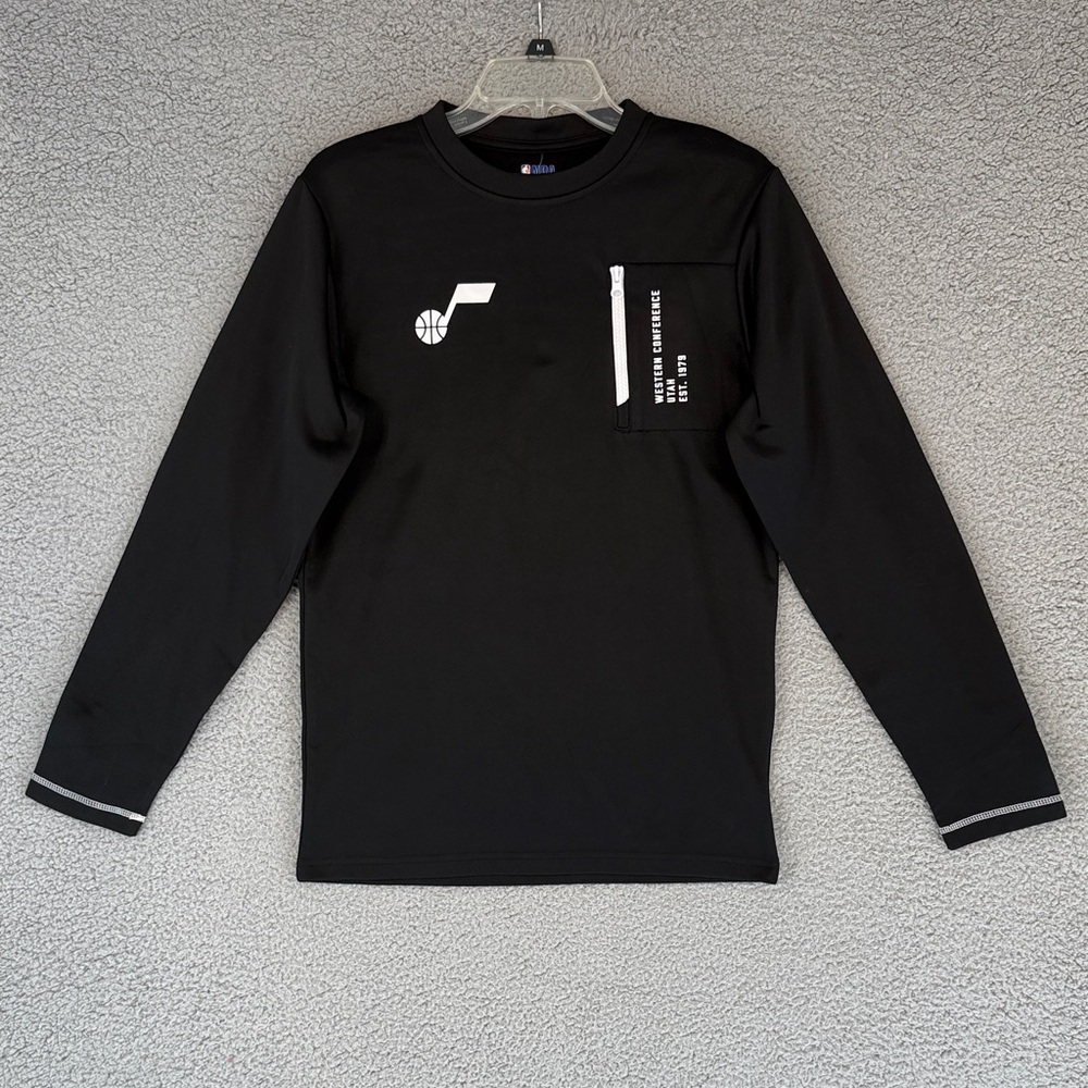 Utah Jazz Black crew neck Long Sleeve Men's small sweater pullover NBA new